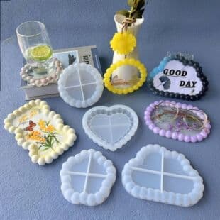 DIY Bubble Coaster Mold, Resin Pad, Plaster Tray, Jewelry Storage Tray, Photo Frame Pendant Silicone Mold
