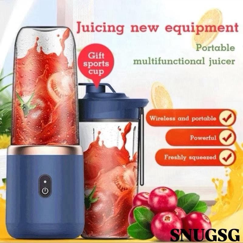 Cross-border Mini Juicer Cup Portable Wireless Six-Blade Multifunctional Juice Blender with Cup Set