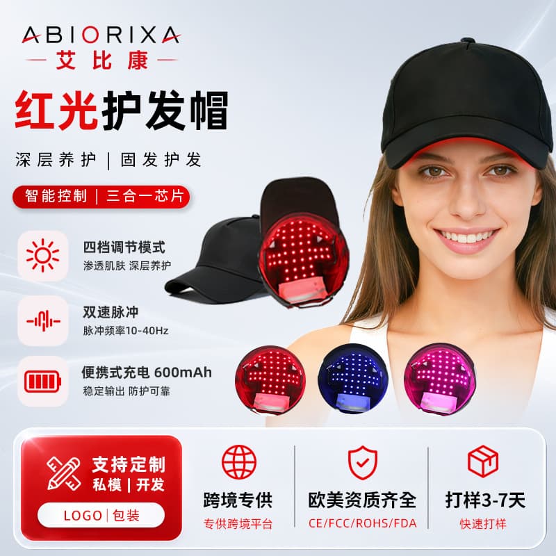 Cross-border LED Hair Growth Cap Red Light Hair Care Cap Blue Light Beauty Therapy Cap Infrared Light Anti-Hair Loss Hair Growth Cap