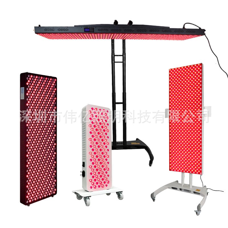 Beauty Salon Red Light Therapy Lamp 3000W 6000W Timer Remote Control Stand Panel LED Near-Infrared Therapy Light Factory