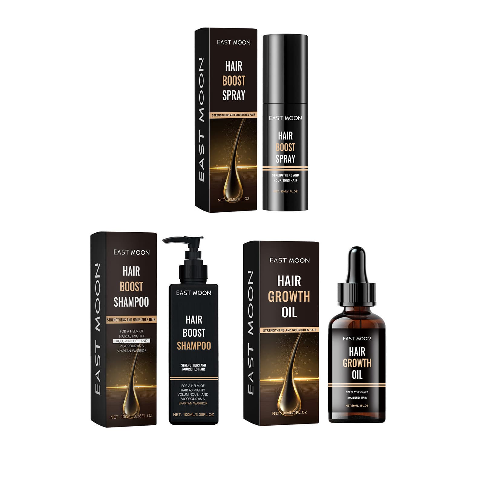 EAST MOON Hair Care Series Deep Scalp Cleansing Hair Care for Black, Soft, and Smooth Hair