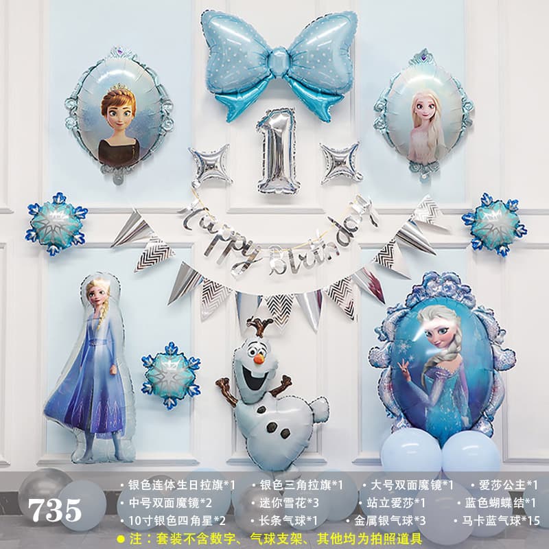 First Birthday Party Decoration Scene for Boys and Girls, Ins Style Balloons, Kids Background Wall Birthday Cross-border