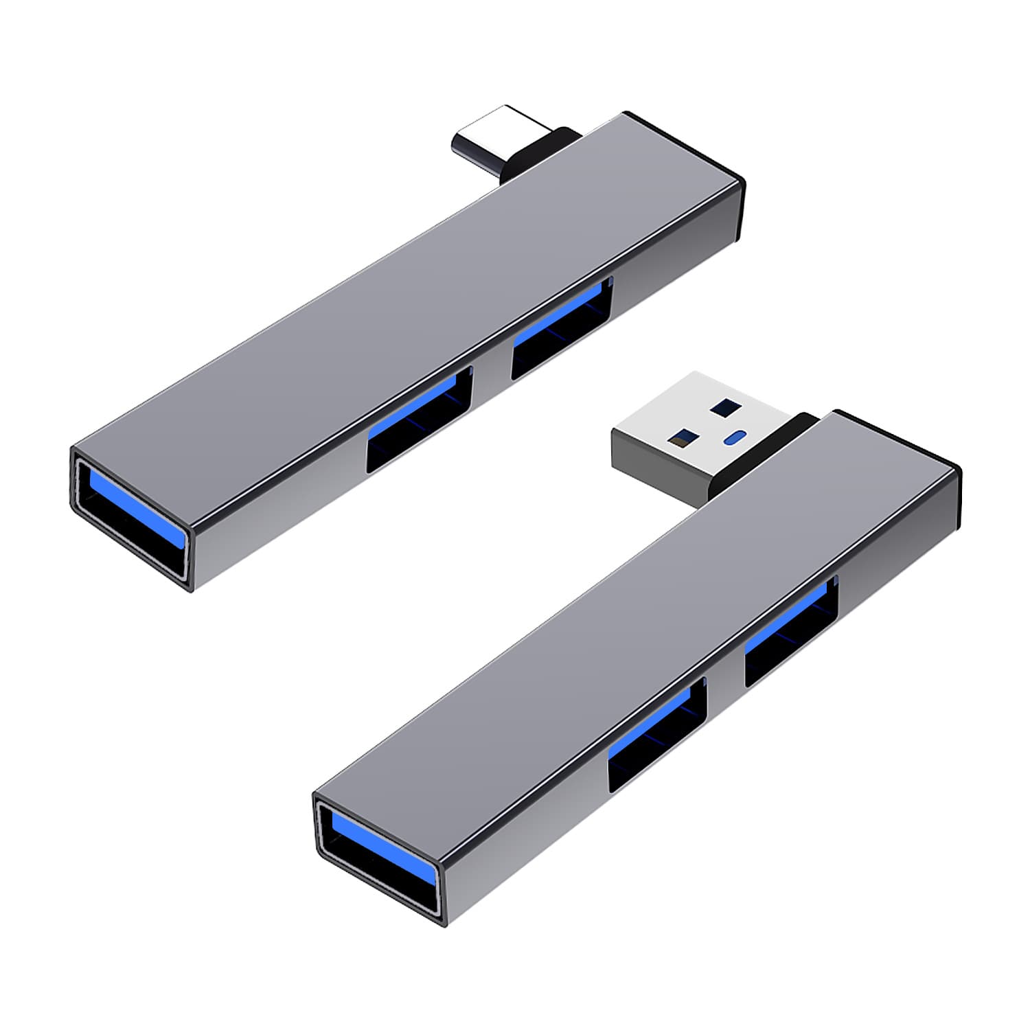 USB 3.0 Right-Angle Extension Dock Splitter Type-C Converter Hub Splitter Computer Laptop Docking Station