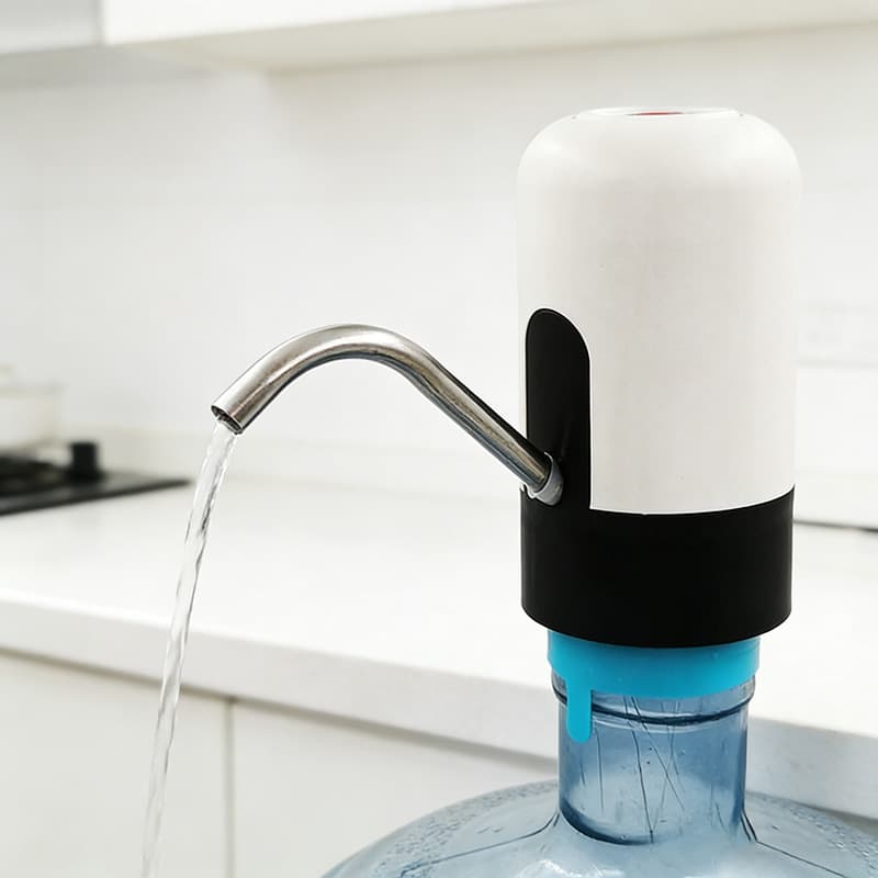 Electric Water Dispenser Pump for Barrel Water with Blue Light, Rechargeable Automatic Water Pump for Mineral Water Barrels