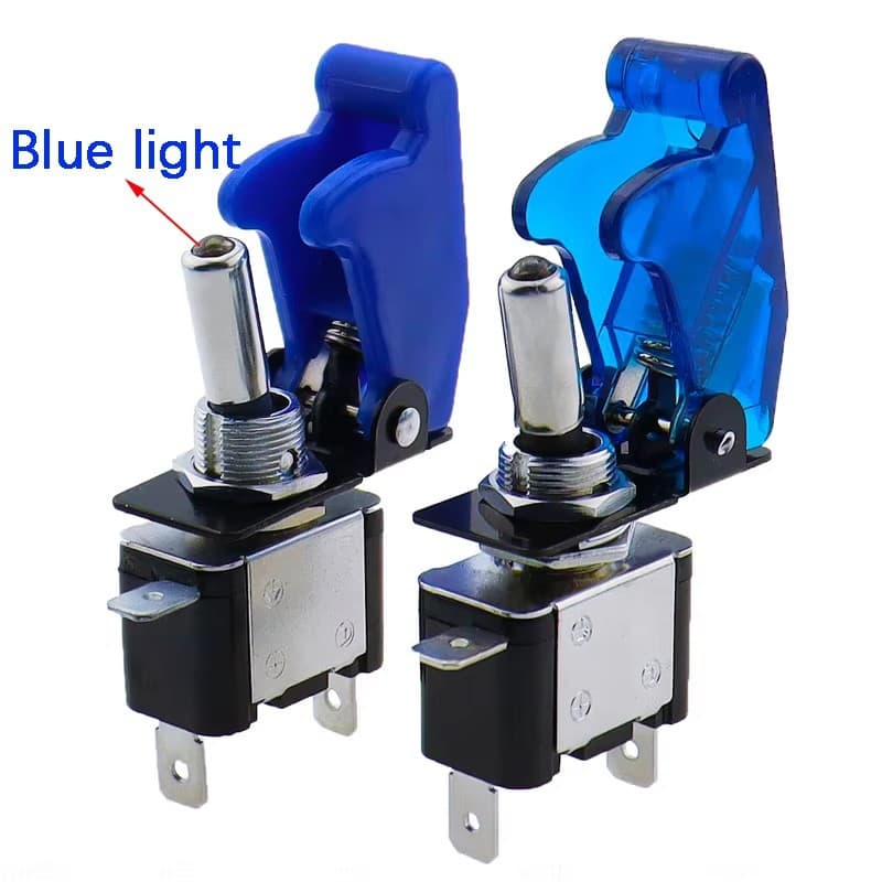 Illuminated Toggle Switch Car Rocker Switch Modified 20A 12V Silver Contacts LED Bulb ASW-07D