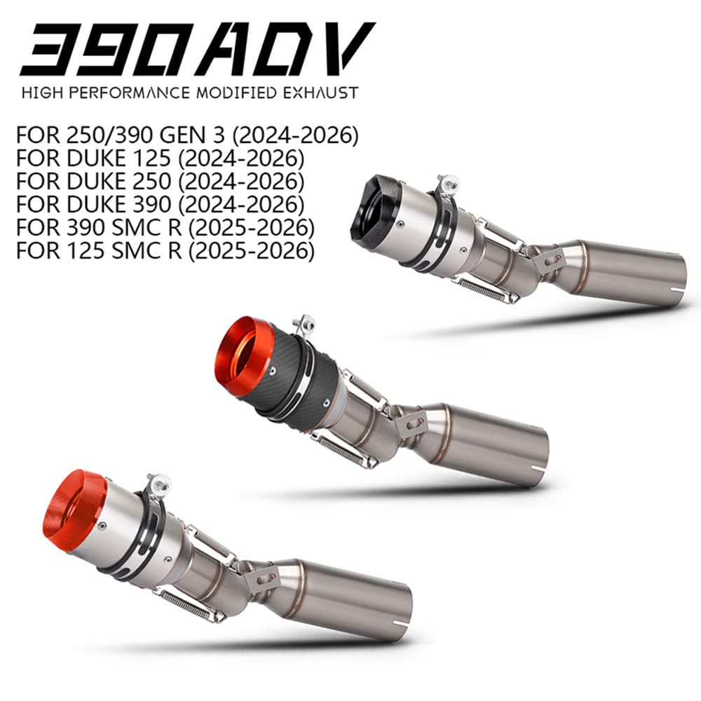 Duke 390 250 125 24-26 Motorcycle Exhaust Pipe Motorcycle Modification Mid-section Connecting Pipe
