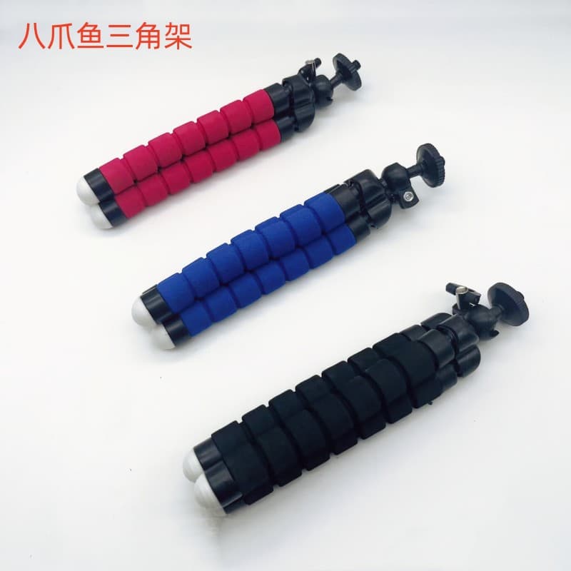 Sponge Tripod for Live Streaming and Photography, Universal Octopus Stand for Phone, Versatile Selfie Gadget for Action Cameras