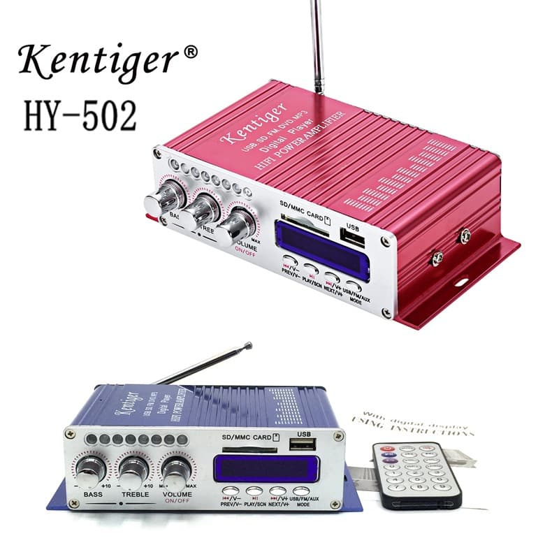 HY-502 Mini Amplifier USB SD Card Display Radio Small Amplifier MP3 Computer Desktop Amplifier