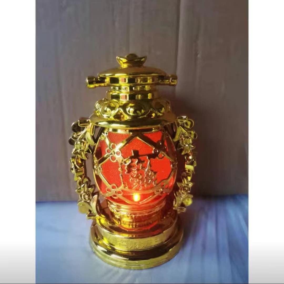 Funeral horse lanterns, eternal lamps, longevity lamps, LED lights in red, gold, and white for burial and guiding light use