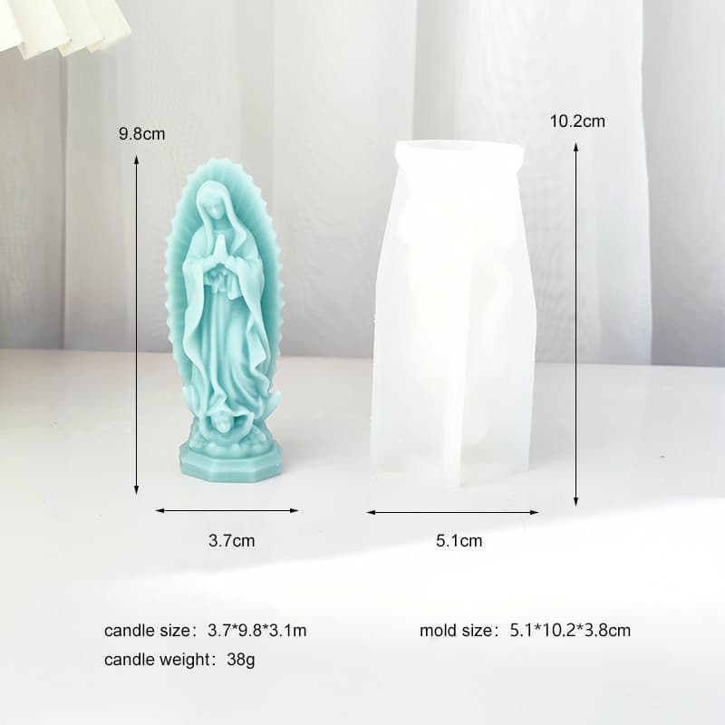 Meiyasi New Goddess Statue Candle Mold Aromatherapy Candle Ornament Large and Small Praying Woman Statue Mold