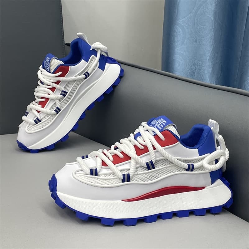 Versatile Ins Style Fashion Comfortable Trendy Casual Shoes Campus Student Letter Trendy Thick Sole Board Shoes Men's Running Shoes