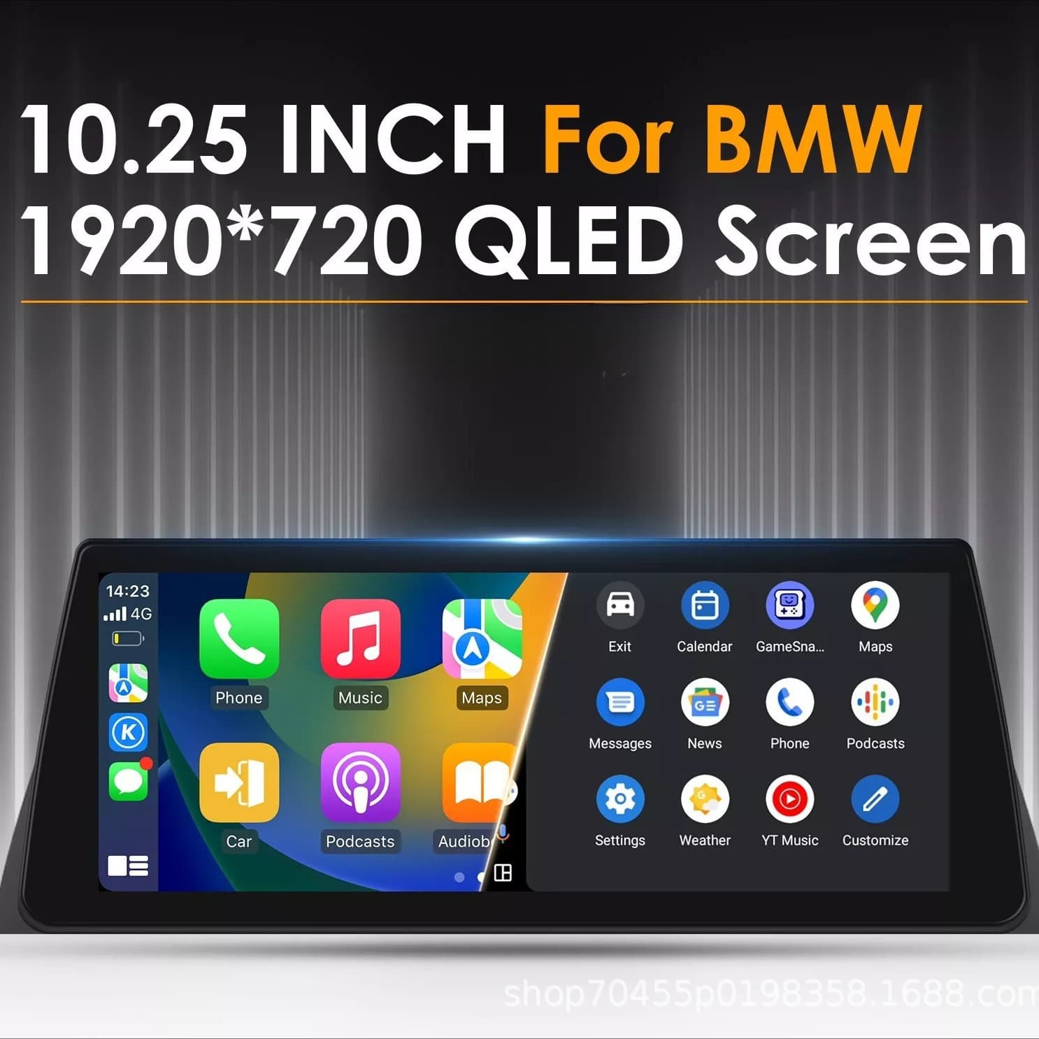 For 09-10 BMW 5 Series E60 E61 E63 E64 CIC Android Large Screen Car Navigation GPS