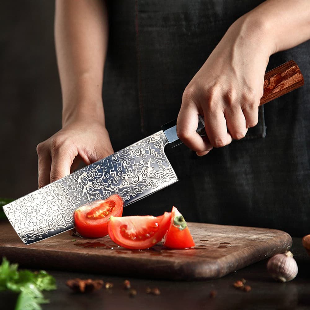 Damascus small kitchen knife Japanese cooking knife sliced salmon sashimi knife VG10 beef knife chef's knife