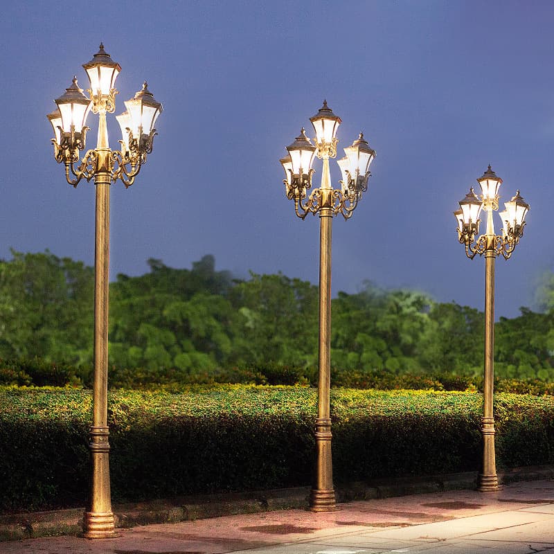 High Pole Street Light Garden House Community European Retro LED Light Outdoor Waterproof Landscape Courtyard Outdoor Road Light