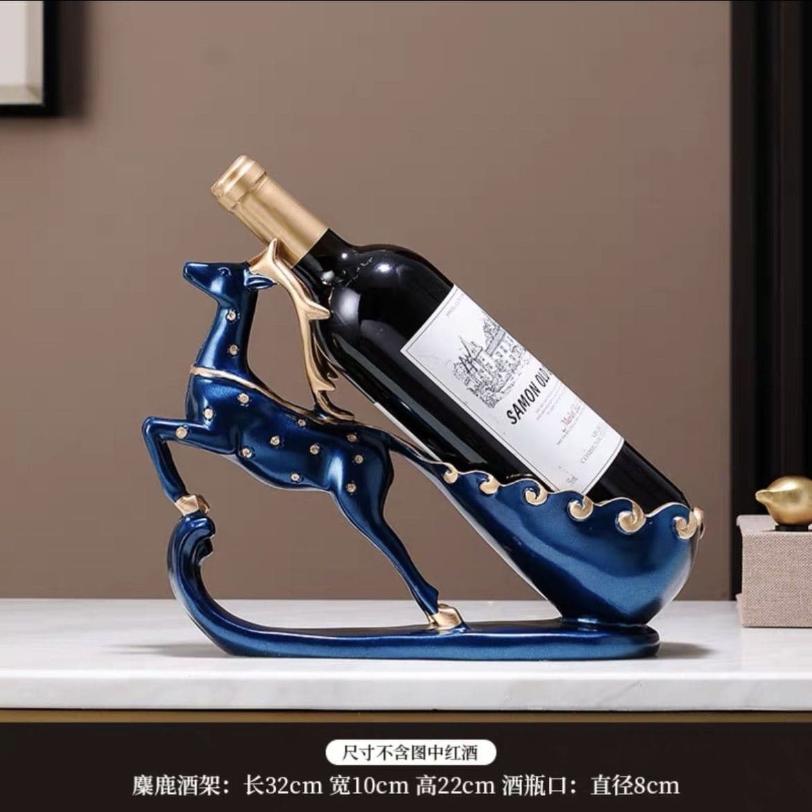 Cross-border European Style Deer-drawn Carriage - Success-themed Wine Cart, Premium Wine Rack, High-end Home Bar Decor Craft