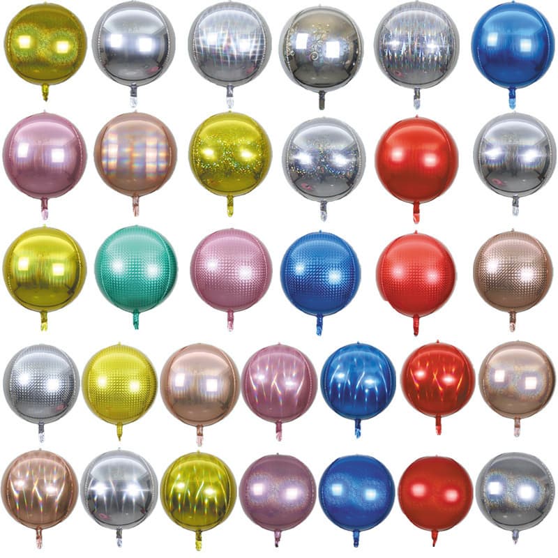 4D10 inch 12 inch 15 inch 18 inch 22 inch 32 inch 4D round aluminum foil balloon birthday party decoration balloon