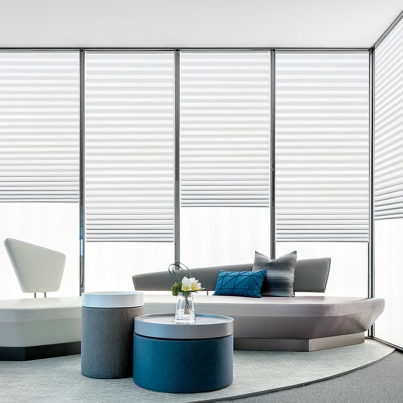 Cross-border simple non-woven pleated blinds, no-drill adhesive folding semi/full blackout blinds