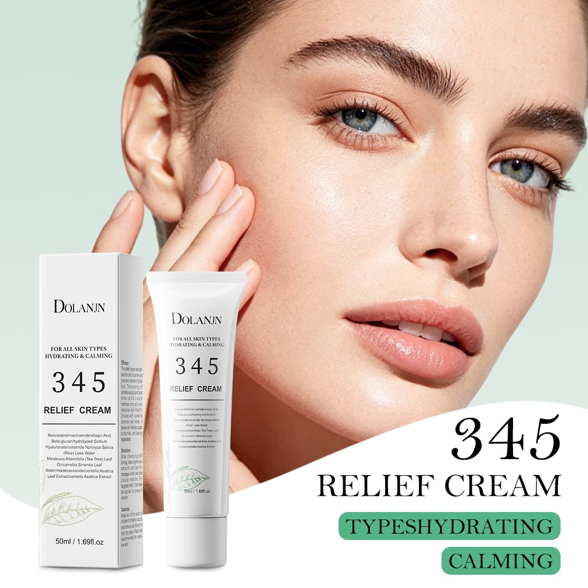 Cross-border 345 Niacinamide Soothing Cream Daily Facial Moisturizer Repair Skin Export RELIEF CREAM