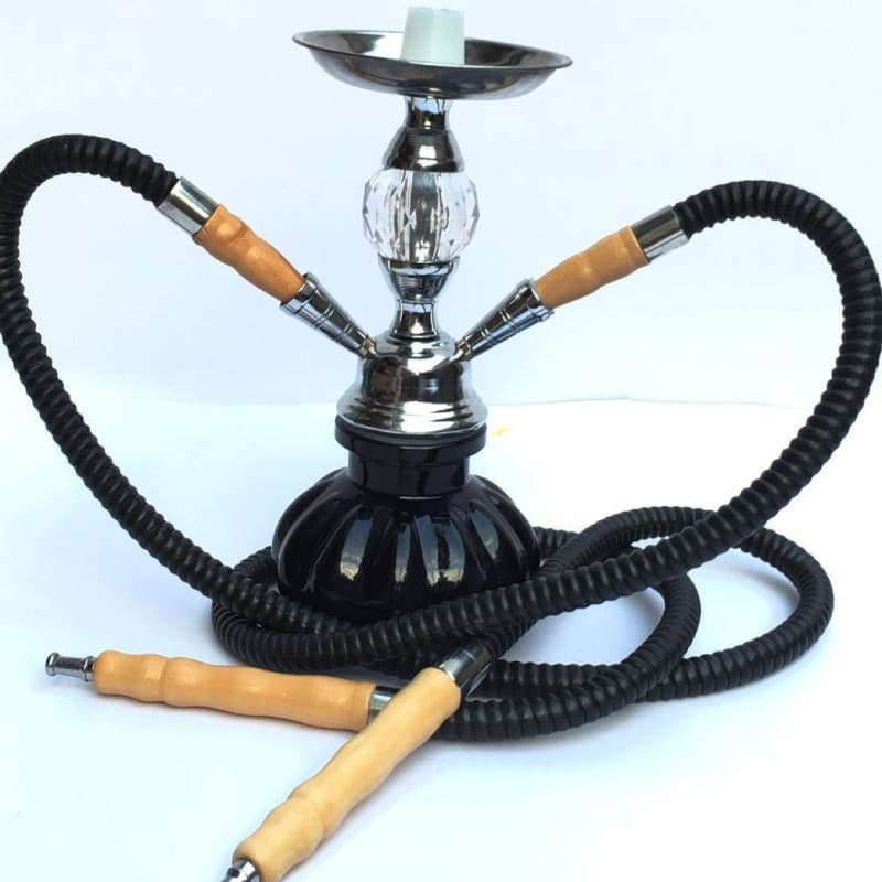 Arabic Hookah Fruit Flavor Bar KTV Hookah Pot Double Tube Iron Fruit Flavor Hookah Black Double Tube