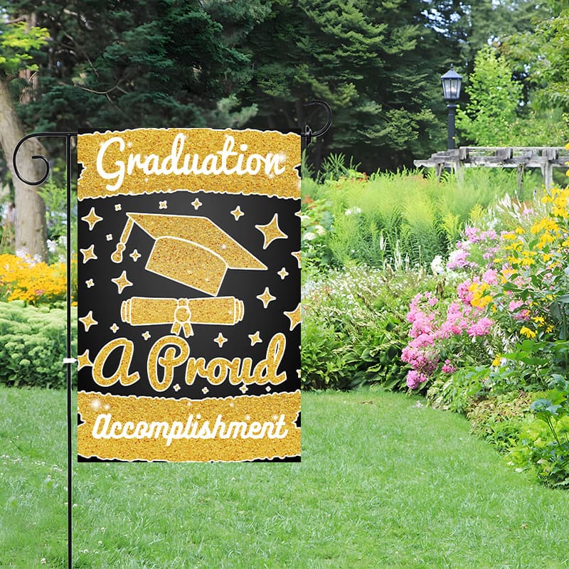 Jinjun Cross-border 2024 New Graduation Season Garden Flag Garden Backdrop Cloth Outdoor Courtyard Decoration Banner Wholesale