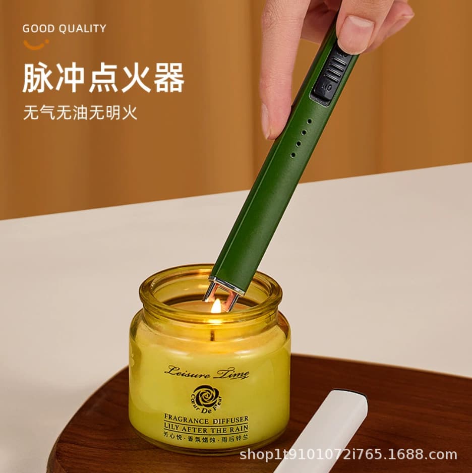 601 Aromatherapy Candle Gas Stove Outdoor Barbecue Metal Bbq Lighter Pulse Charging Igniter Fire Stick Home Kitchen Use