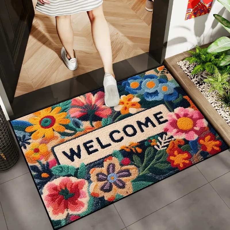 3D Floral New Style Ins Mat Amazon Temu Bathroom Mat Entry Door Mat Welcome Mat