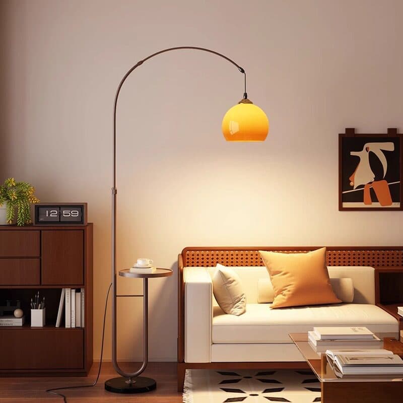 Grapefruit lamp, fishing lamp, floor lamp, mid-century style living room next to several items, high-end retro bedroom vertical table lamp