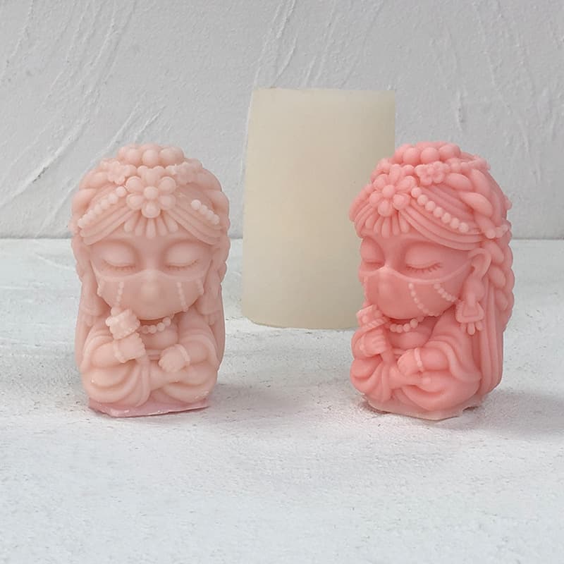 Silicone Mold Princess from Western Regions Sculpture Aromatherapy Candle DIY Handboard Display Piece Mold Unisex