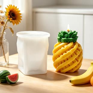 DIY Fruit Fondant Chocolate Cake Mold Creative Pineapple Handmade Soap Scented Candle Silicone Mold