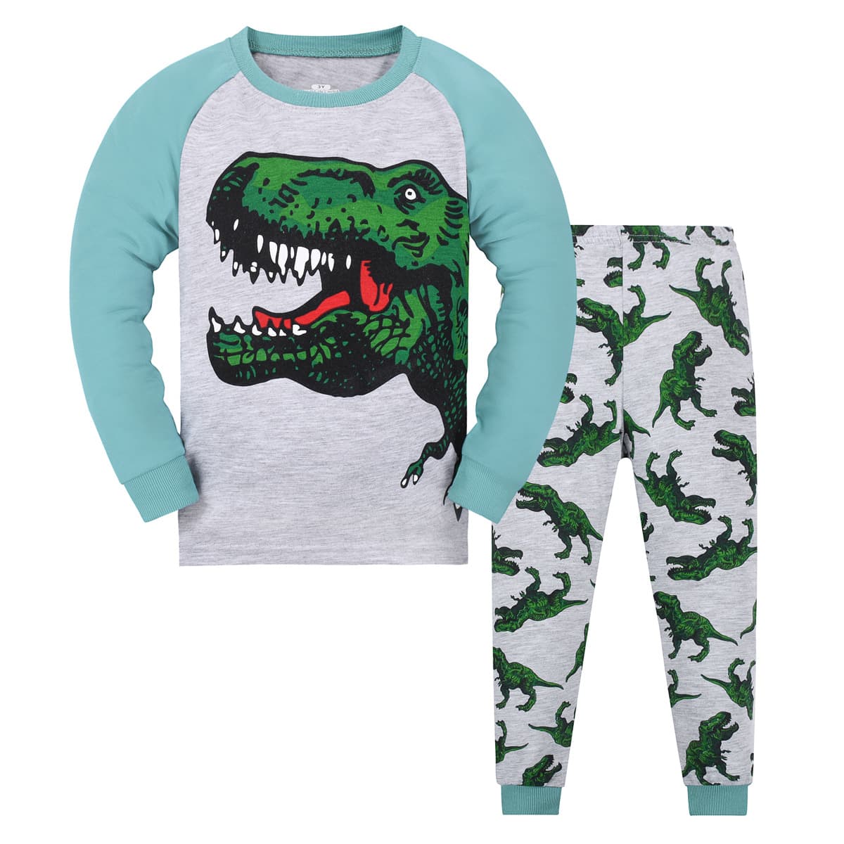 In Stock Boys and Girls Long Sleeve Long Pants Homewear Children's Pajama Set Cross-border Factory