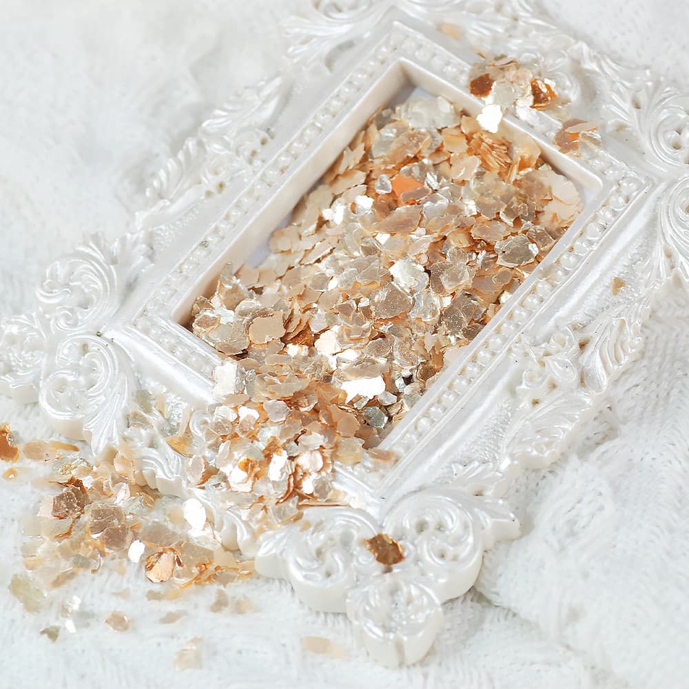 Irregular mica flakes for real stone paint coatings, nail art, shiny pearlescent mica, wearable nail accessories, ultra-thin sequins