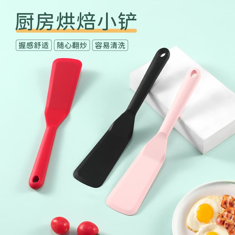 Wholesale kitchen utensils: silicone cookie spatula, mini baking spatula, non-stick pan cookie spatula, egg frying spatula