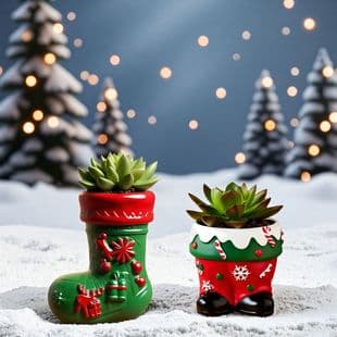 Yindian Christmas Boot Christmas Stocking Cement Plaster Cup Mold DIY Resin Storage Cup Flower Pot Decoration Silicone Mold