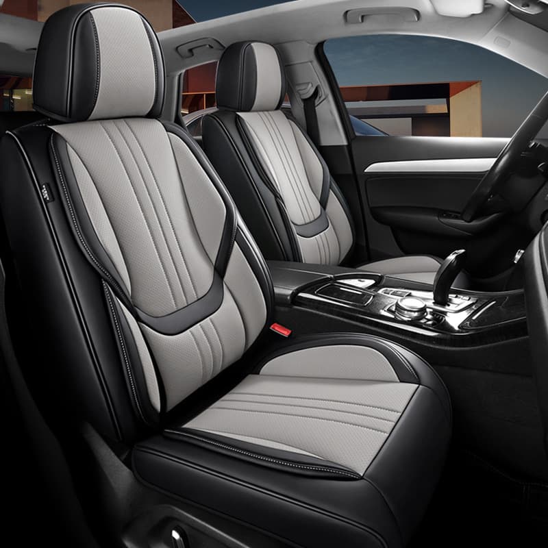 All-Season Car Seat Covers Full Leather Car Seat Covers Premium New Full-Wrap Breathable Car Seat Cushions