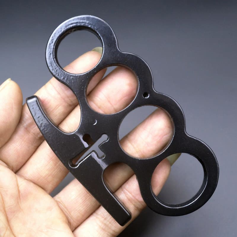 Cross Four-Finger Knuckle Ring Car Protection Equipment Four-Finger Knuckle Glove Knuckle Ring Hand Strap Knuckle Four-Finger Buckle
