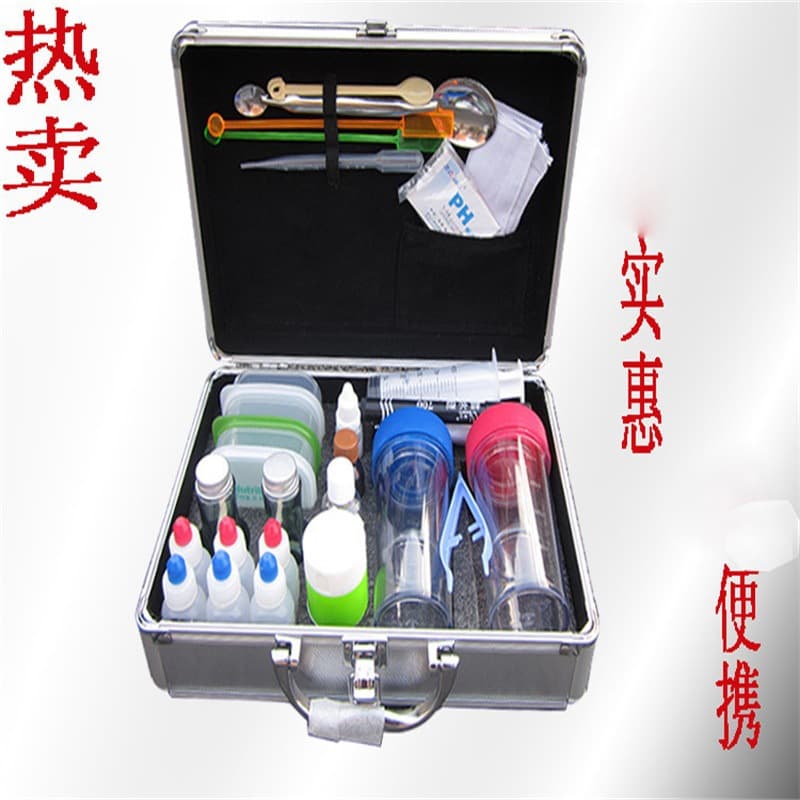 Detergent product demonstration aluminum alloy demonstration toolbox portable demonstration auxiliary suitcase red and blue cup set