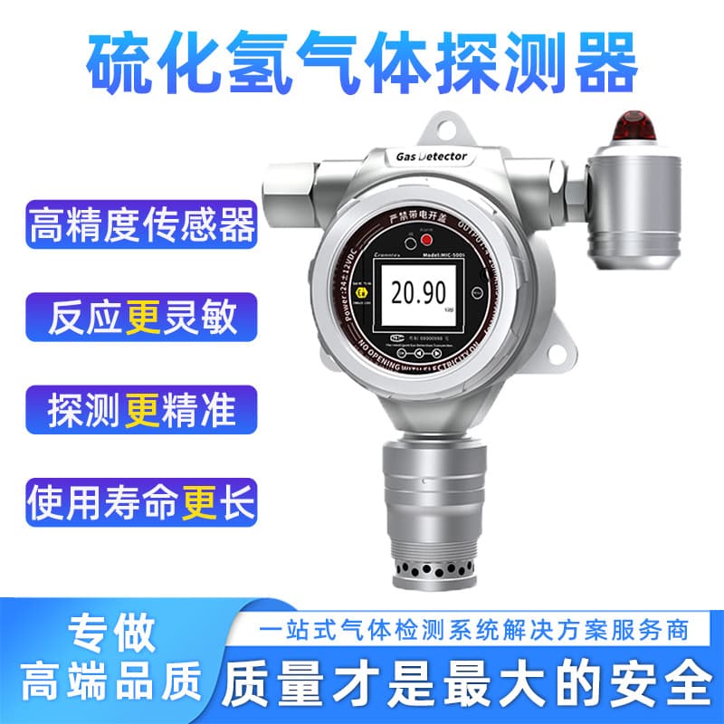 Fixed Hydrogen Sulfide Gas Detector Industrial Explosion-proof H2S Gas Monitoring Alarm