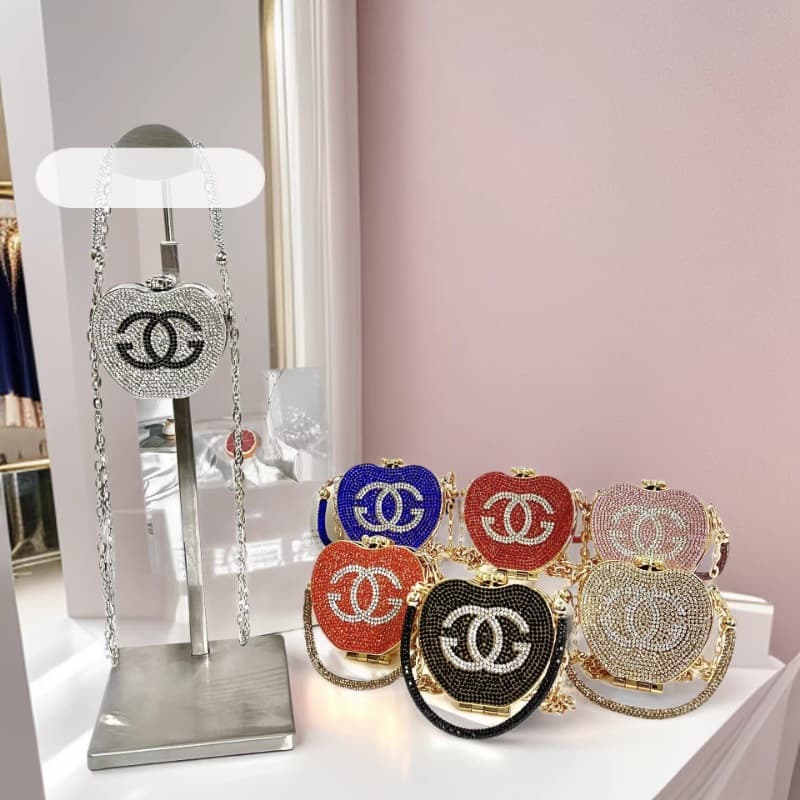 Evening Crossbody Women's Bag, Shoulder Handbag, Small Makeup Bag, Acrylic Handmade Rhinestone Bag, Hot-Studded Bag, Tb Bag