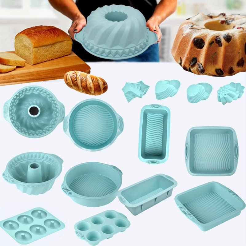 2026 new cross-border silicone cake molds 30 pieces/set 3D food grade silicone cake cross-border