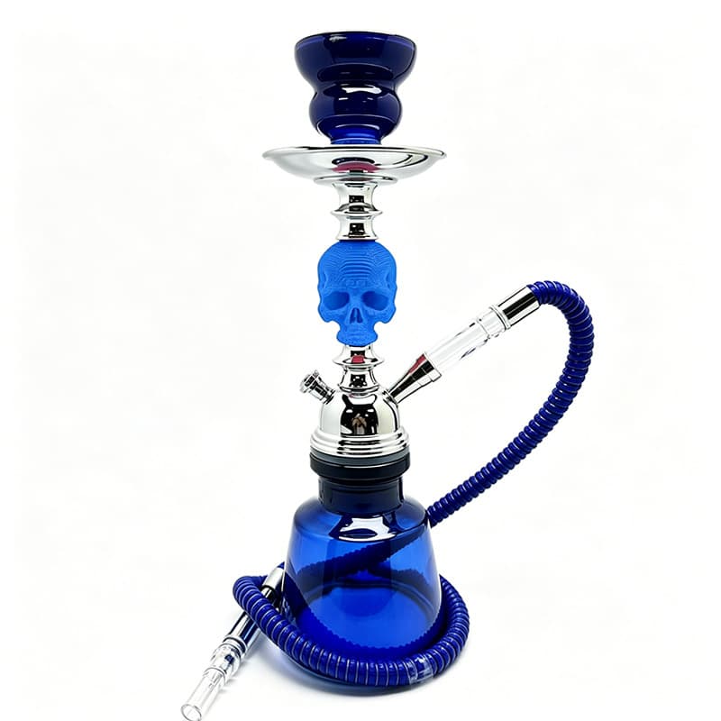 Cross-border wholesale single tube skull small simple Arabic hookah full set bar glass hookah foreign trade