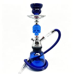 Cross-border wholesale single-tube skull small minimalist Arabic hookah full set bar glass hookah pot for export