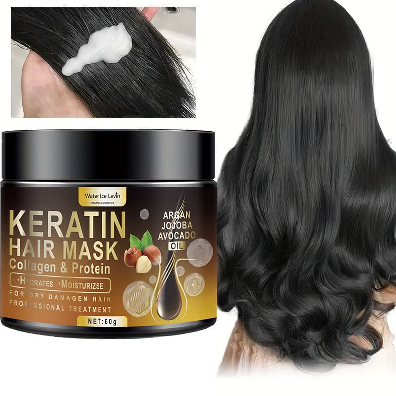 Water Ice Levin Collagen Hair Mask Dry Frizzy Hair Deep Moisturizing Smooth Hair Care
