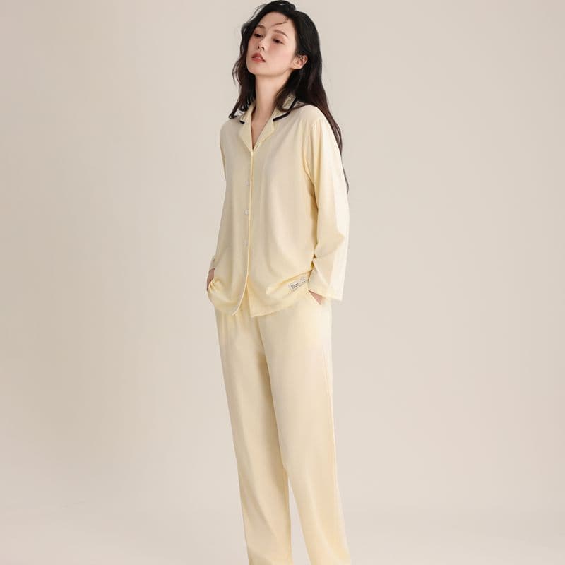 Lenzing Modal Pajama Set for Men and Women, Summer Short-Sleeve Sleepwear Couple Loungewear, Breathable and Loose-Fitting Home Clothes