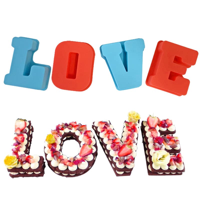 Creative Handmade Silicone Letter Mold Cake Tool Small English Alphabet Letter Drip Silicone Crafts Home Decorations