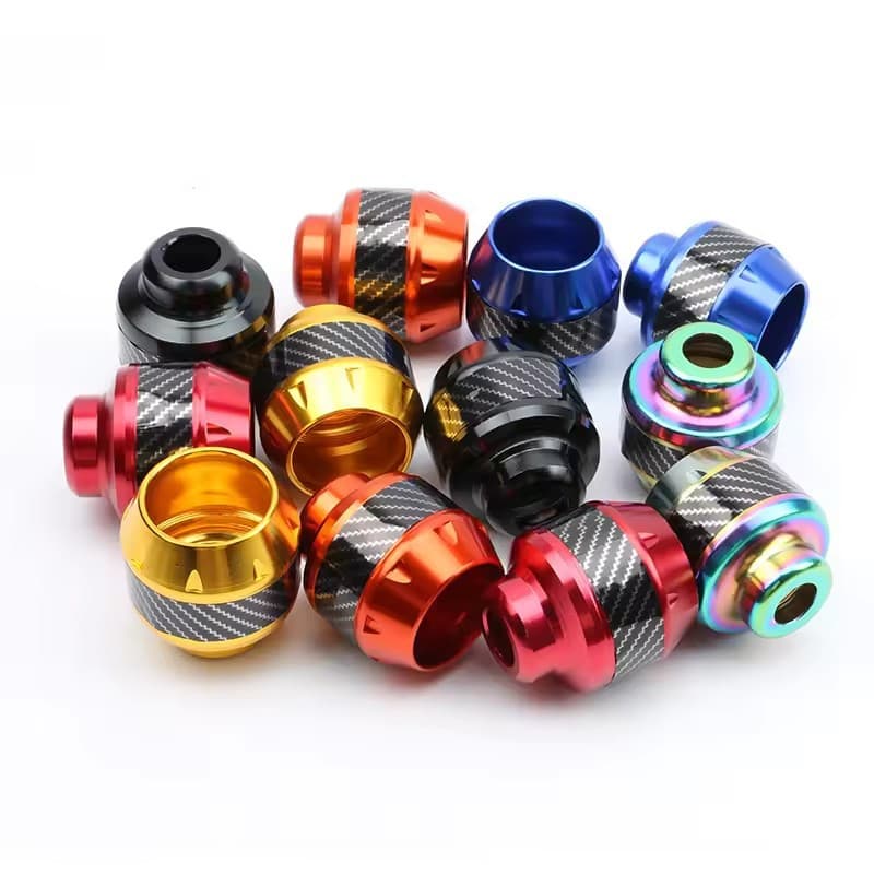 Sports Car Electric Motorcycle Modified Accessories Colorful Aluminum Alloy Carbon Fiber Anti-Fall Protection Front Fork Cup Crash-Resistant Shock Absorber