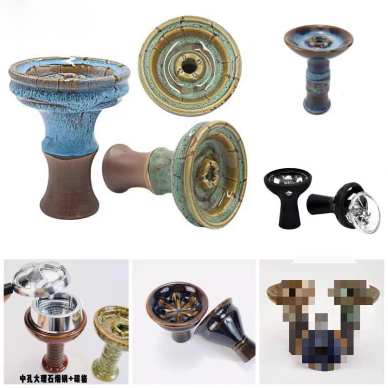 Ala Hookah Bar KTV Hookah Accessories Small and Large Silicone Ceramic Red Clay Tobacco Bowl