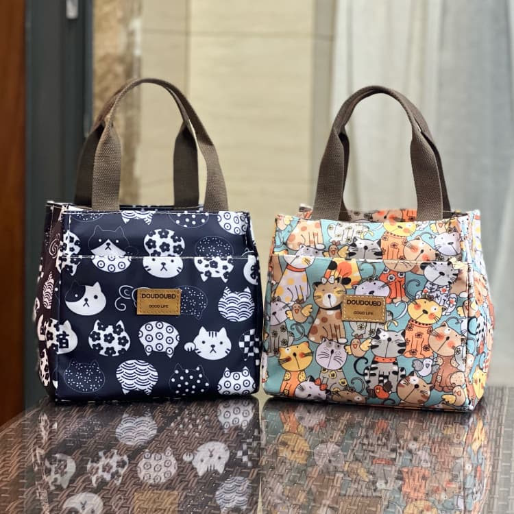 New Hot-Selling Waterproof Oil-Proof Fresh-Keeping Insulated Bento Bag Handheld Lunch Bag for Work Student Lunch Box Bag Mommy Bag