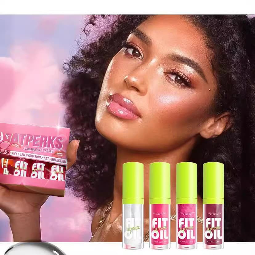 Cross-border Hot Selling Mirror Lip Gloss Moisturizing Hydrating Lip Care Lip Oil Transparent Water Gloss Lip Glaze Set