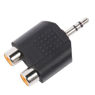 Adapter / 3.5mm Male to Dual RCA Female AV Audio Converter