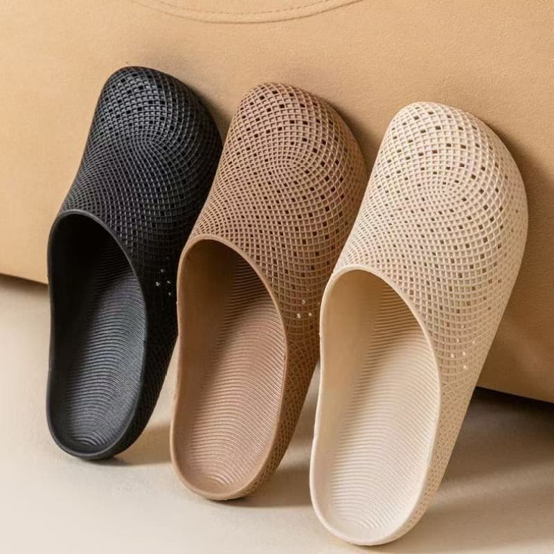 2026 New Summer Breathable Outdoor Mesh Clogs with Closed-Toe Design for Women, Indoor Home Lazy Slippers